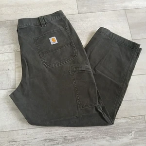 Carhartt Relaxed Fit Canvas Work Pants Mens 40x30 Gray Cotton Blend - Picture 1 of 13