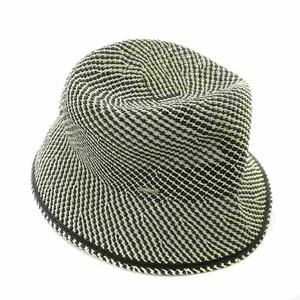 Sombrero Ca4La Papel Cubo Patrón Tejido Logo Plateado Metal Ajuste Negro Blanco/Xz Gy - Imagen 1 de 8