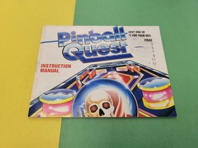 Pinball Quest Manual Instruction Booklet Only - Nintendo NES