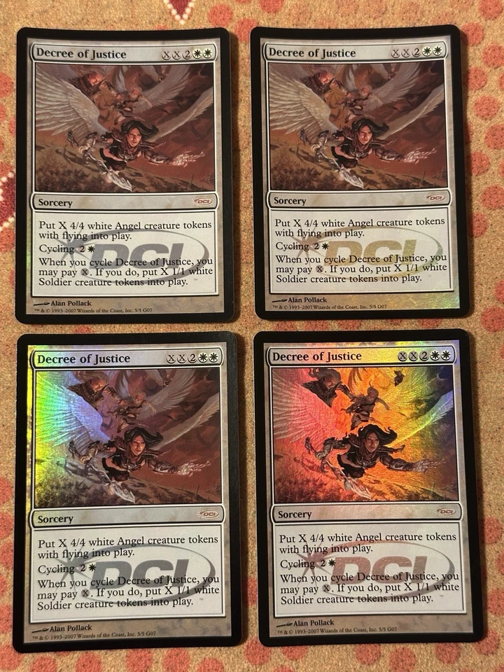 MtG: Playset of 4 x DCI Judge Foil Decree of Justice - NM - Image 1 of 2