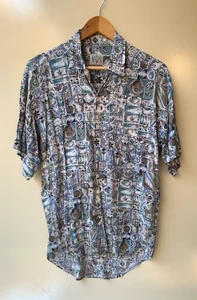 Nexus Mens Size S Retro Short Sleeve Rayon Party Shirt Casual Summer BBQ - Picture 1 of 8