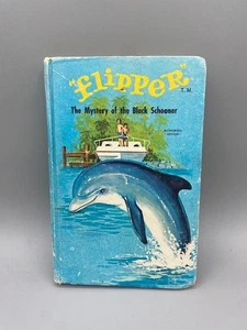 1966 Vintage Book Flipper The Mystery of the Black Schooner by Richard Hardwick - Imagen 1 de 3