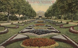 Versunkene Gärten Gartenbauhalle Fairmount Park Philadelphia PA Postkarte - Bild 1 von 2