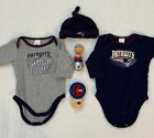 New England Patriots Baby 3-6 month Lot of 5 One Piece Bodysuit Rattle Hat