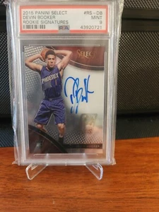 2015 Panini Select Signatures 49/199 Devin Booker PSA 9 Rookie Auto RC - Picture 1 of 2