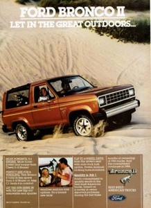 1984 Print Ad Ford Bronco II Let In The Great Outdoors Driving Sand Dog Couple - Picture 1 of 2