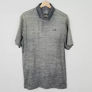 UNDER ARMOUR GOLF Mens Size M Ombre Gradient Grey Performance Polo Shirt - Picture 1 of 8