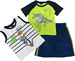 Disney Toy Story Little Boys Buzz and Friends 3pc Top & Short Set Size 4 5 6 7 - Picture 1 of 5