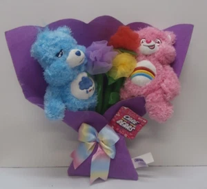 CARE BEARS Grumpy & Cheer 13" Valentine's Day Plush Bouquet 2025 New with Tags - Picture 1 of 6