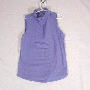 Tommy Bahama Islandzone Pullover Womens Medium Sleeveless Purple Top 1/4 Zip - Picture 1 of 11