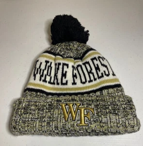 WAKE FOREST Demon Deacons New Era Beanie Pom Pom Hat NWOT - OSFM Child Youth - Picture 1 of 5