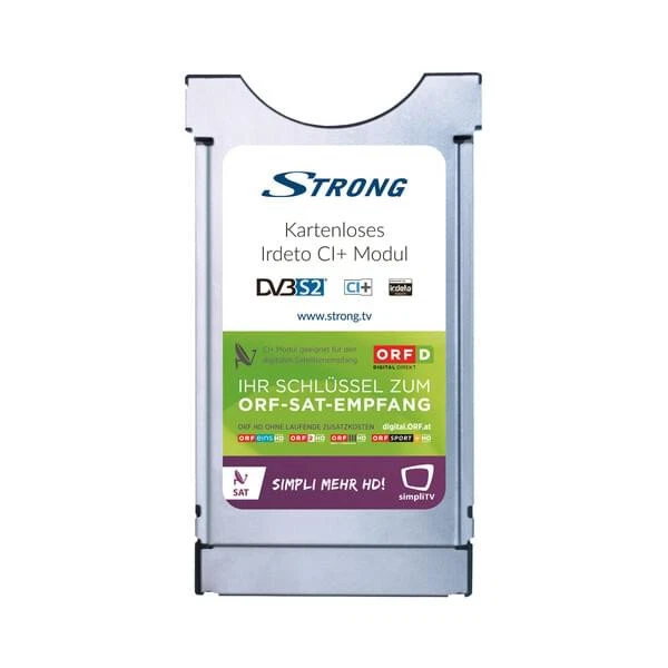 STRONG Módulo sin tarjeta ORF Irdeto CI/CI+ SMiT CAM para ORF, UHD TV, tarjeta Full HD CI+