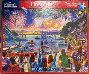 WHITE MOUNTAIN "FUOCHI D'ARTIFICIO" PUZZLE 1000 PEZZI DI STEVE CRISP COMPLETO - Foto 1 di 2
