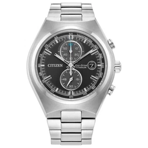 Citizen Men's Sport Casual Chronograph Eco-Drive Silver Watch 43 MM CA7090-52E - Picture 1 of 4