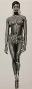 1992 Vintage HERB RITTS Supermodel NAOMI CAMPBELL Bikini Fashion Photo Art 16x20 - Picture 1 of 1