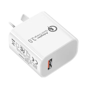 QC3.0 18W USB-A Fast Charge Power Adapter Home Travel AC Wall Charger AU Plug - Photo 1 sur 22