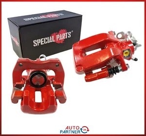 2x Bremssattel Halter für VW Golf 4 Jubi GTI V5 Leon Cupra Rot Hinterachse FWD - Bild 1 von 12