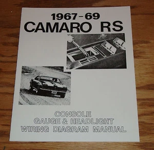 1967 1968 1969 Chevrolet Camaro RS Wiring Diagram Manual 67 68 69 Chevy - Picture 1 of 1