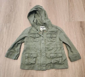 OshKosh Bgosh Olive Utility Jacket Girls 18M - Picture 1 of 5