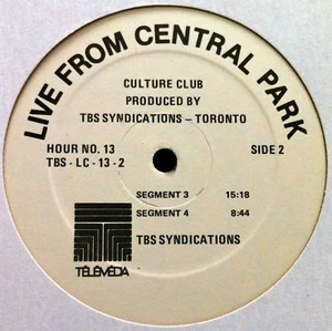 CULTURE CLUB BILLY IDOL Live From Central Park RARE CANADA RADIO PROMO VINYL LP - Bild 1 von 2