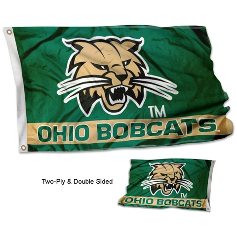 Ohio Bobcats Banner Flag University Double Sided Cover