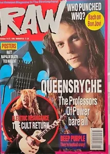 RAW UK Hard Rock / Metal Magazine November 1990 Queensryche - Picture 1 of 1