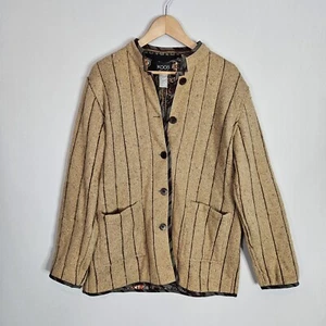 KOOS Of Course Women's Size Medium Linen Blend Reversible Blazer Jacket Pockets - Picture 1 of 12