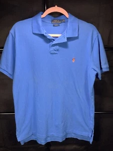POLO Ralph Lauren Men's POLO style Blue with Red Polo Logo shirt Sz Large - Picture 1 of 7