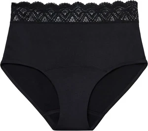 Hi-Waist Underwear Holds 1/4 Cup Worth of Liquid Incontinence Period Black XL - Picture 1 of 9