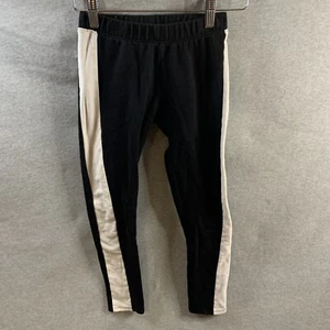 GUC The Children's Place Girls Black Stripes Leggings Childs Pants Size 7/8 - Picture 1 of 4