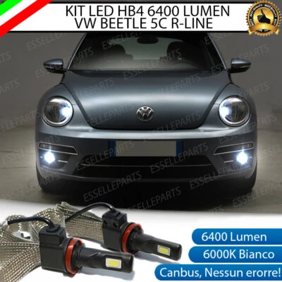 KIT FULL LED HB4 VW BEETLE 5C R-LINE 6000K CANBUS 6400 LUMEN FENDINEBBIA - Immagine 1 di 4