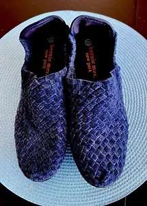 Zapato de cuña Bernie Mev negro azul chenilla tejido gema sin cordones NUEVO para mujer 39 9 - Imagen 1 de 7