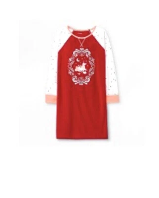 Niñas Unicornio Camisón Pijama Gato y Jack Rojo XL Animal Camisa para Dormir Foto 1 de 4