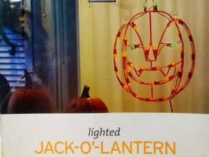 35-Licht Halloween Fenster Kürbis Jack-O-Lantern® Deko mit Orange & Grün - Bild 1 von 2