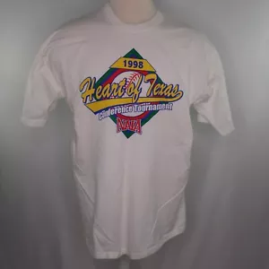 Camiseta religiosa de colección años 90 Corazón de Texas torneo de béisbol NAIA para hombre XL - Imagen 1 de 8