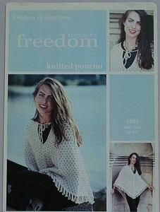 Twilley's of Stamford Poncho Knitting Pattern In DK Leaflet 9001 - Picture 1 of 1