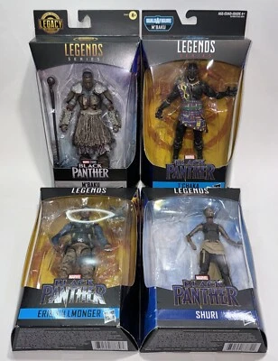 Marvel Legends 6" Action Figures Only Black Panther Hasbro Lot Of 4 - Imagem 1 de 4