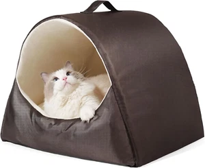 Cat Beds for Indoor Cats, Cat Cave Bed for Kittens and Small Pets, Memory Foam C - Picture 1 of 12