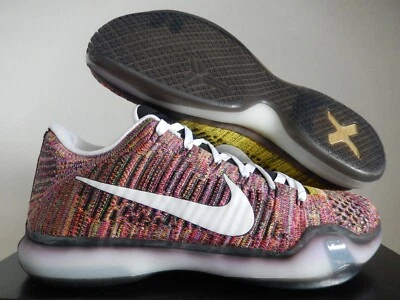 NIKE KOBE X 10 ELITE LOW FLYKNIT "MULTI COLOR" VOLT SZ 9.5 [802817-903] - Image 1 of 4