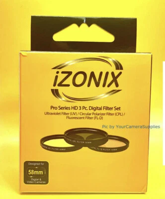 FILTER KIT CPL+FLD+UV 58mm CIRCULAR Polarized to Nikon 55-300mm 50mm f/1.8g 35mm - Image 1 of 4