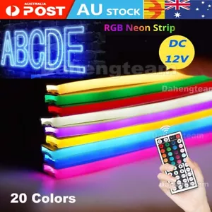 LED Dimmable Strip Neon Rope Lights Waterproof 12V Tube IP65 Bar Sign Light Deco - Picture 1 of 38
