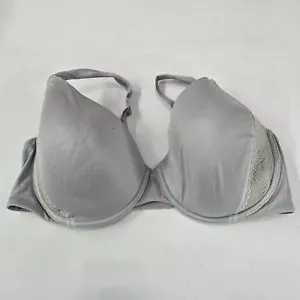 Victoria Secret Women Bra 40DDD Gray Lace Lined Perfect Underwire Body By - Picture 1 of 11