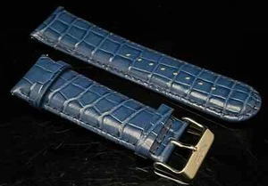 Cinghie di ricambio Invicta colore blu vera pelle NUOVE 26MM - Foto 1 di 12