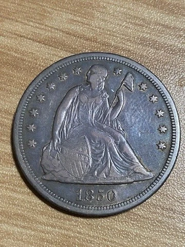 1850-O Seated Dollar with graffiti, amazing coin Cover