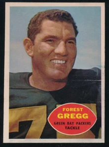 Tarjeta de novato Green Bay Packers 1960 Topps Forest Gregg #56 EX-MT *Línea impresa* - Imagen 1 de 2