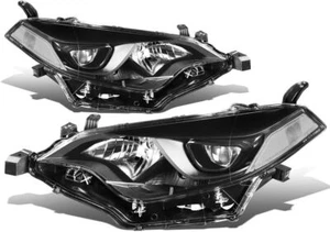 For 2014 2015 2016 Corolla Black Headlights Headlamps NEW Headlamps SET - Picture 1 of 6