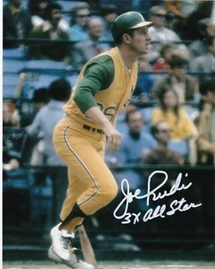 JOE RUDI  OAKLAND A'S  3 X ALL STAR   ACTION SIGNED 8x10 - Picture 1 of 1