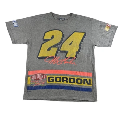 Camisa De Colección Jeff Gordon Para Hombres Grande Gris NASCAR Racing DuPont 24 Camiseta Años 90 Foto 1 de 4