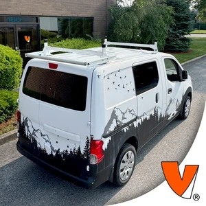 H1 2-Bar Steel Rack System w/ Roller Nissan NV200 2013-2021 (All trims) White - Picture 1 of 12