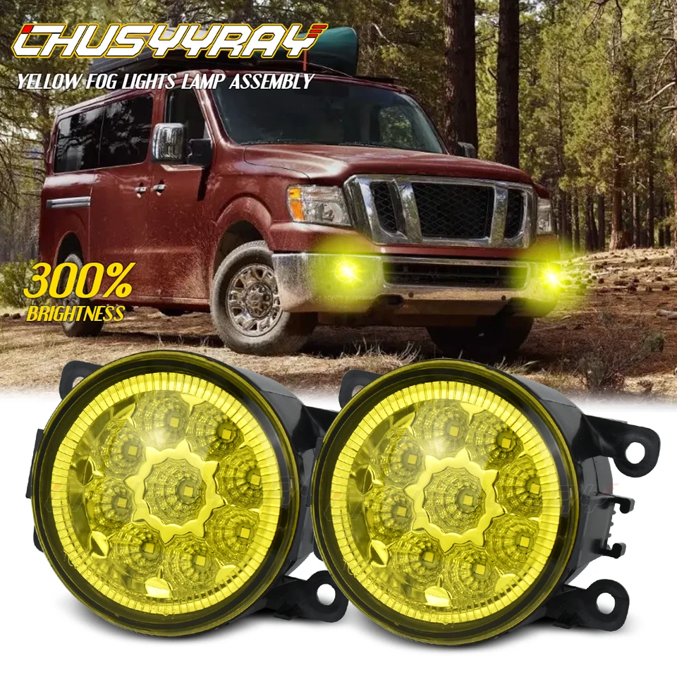 Clear Lens Pair Front Bumper Fog Light Lamp For NISSAN NV3500 2012-2021 - Image 1 of 4